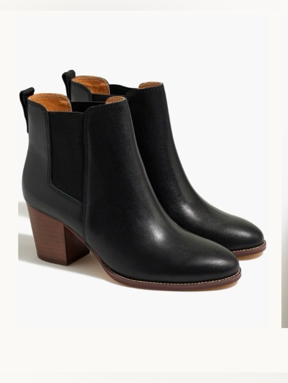 J.Crew Factory Rory leather heeled boots Black Size 8